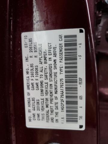 Photo 11 VIN: 1HGCP2F79AA176275 - HONDA ACCORD EX 