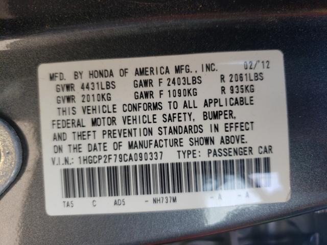 Photo 9 VIN: 1HGCP2F79CA090337 - HONDA ACCORD EX 