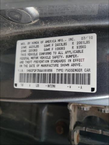 Photo 9 VIN: 1HGCP2F7XAA181856 - HONDA ACCORD EX 