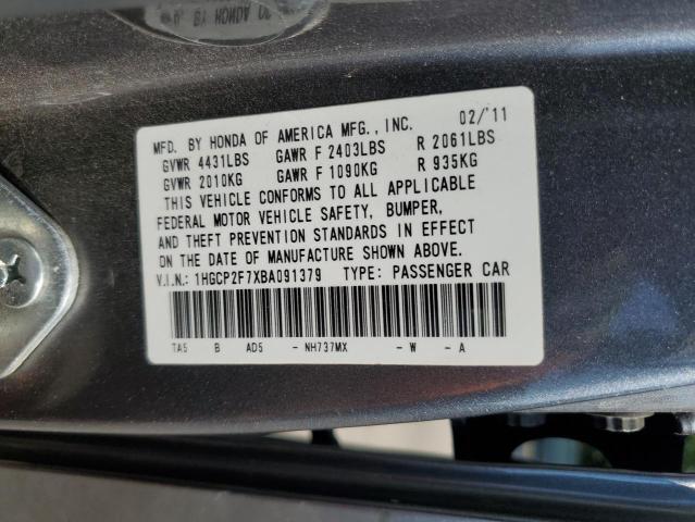 Photo 11 VIN: 1HGCP2F7XBA091379 - HONDA ACCORD 