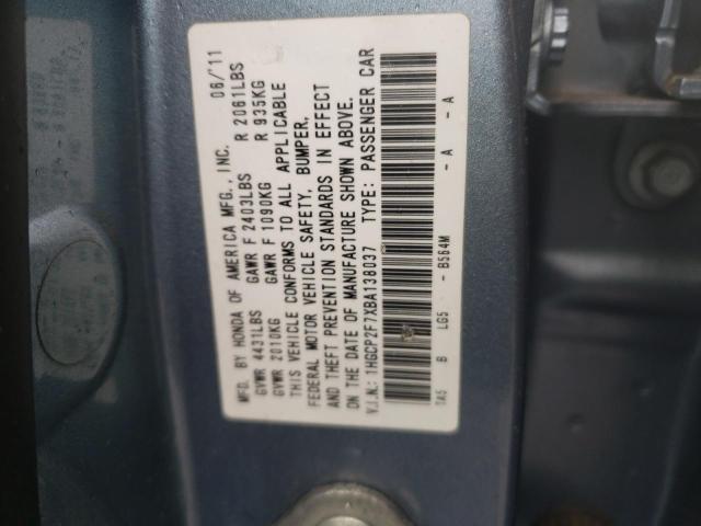 Photo 9 VIN: 1HGCP2F7XBA138037 - HONDA ACCORD EX 