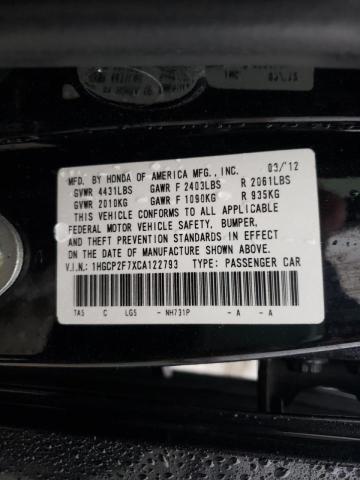 Photo 11 VIN: 1HGCP2F7XCA122793 - HONDA ACCORD EX 