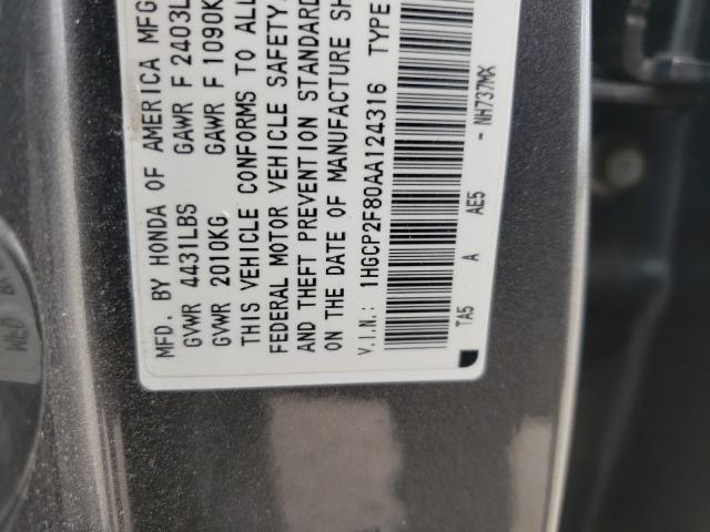 Photo 9 VIN: 1HGCP2F80AA124316 - HONDA ACCORD EXL 