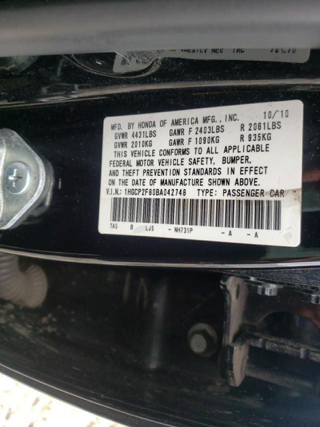 Photo 9 VIN: 1HGCP2F80BA042748 - HONDA ACCORD EXL 