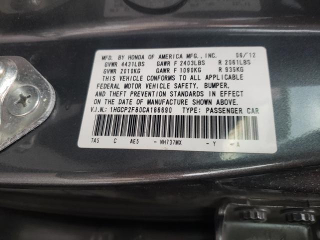 Photo 9 VIN: 1HGCP2F80CA186690 - HONDA ACCORD EXL 