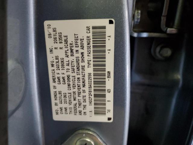 Photo 12 VIN: 1HGCP2F81BA022556 - HONDA ACCORD EXL 