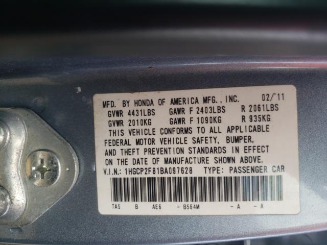 Photo 9 VIN: 1HGCP2F81BA097628 - HONDA ACCORD EXL 