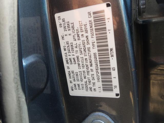 Photo 9 VIN: 1HGCP2F82AA024895 - HONDA ACCORD EXL 