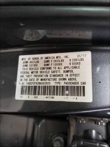 Photo 9 VIN: 1HGCP2F82BA083625 - HONDA ACCORD EXL 