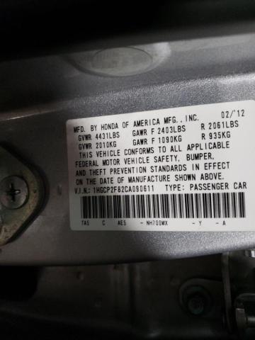 Photo 9 VIN: 1HGCP2F82CA090611 - HONDA ACCORD EXL 