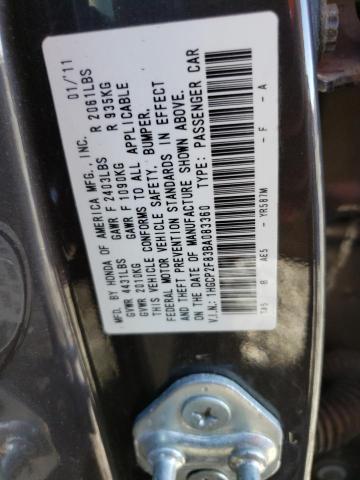 Photo 11 VIN: 1HGCP2F83BA083360 - HONDA ACCORD SDN 