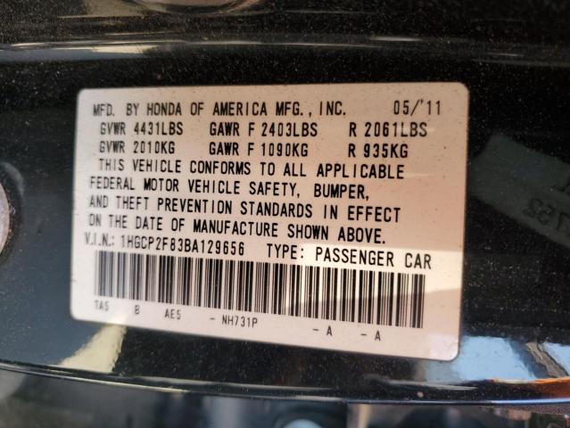 Photo 11 VIN: 1HGCP2F83BA129656 - HONDA ACCORD EXL 