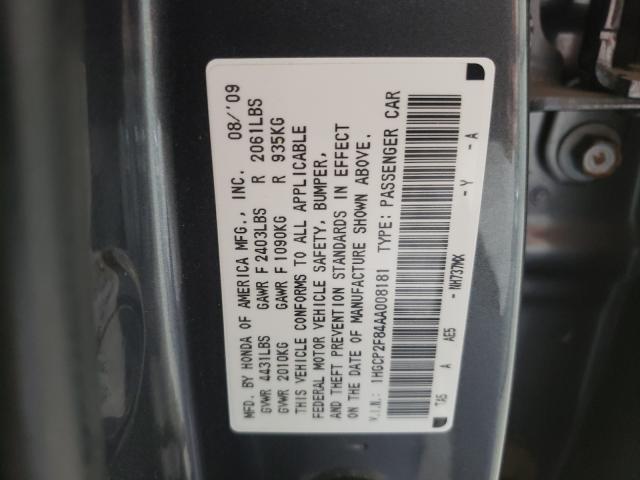 Photo 9 VIN: 1HGCP2F84AA008181 - HONDA ACCORD EXL 