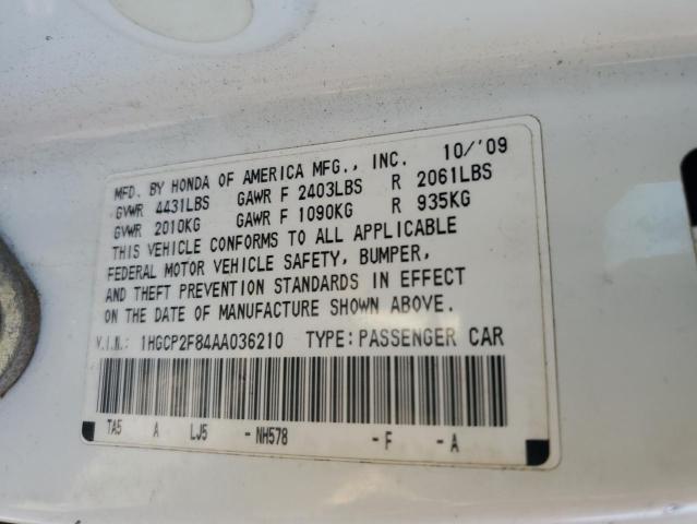 Photo 11 VIN: 1HGCP2F84AA036210 - HONDA ACCORD EXL 