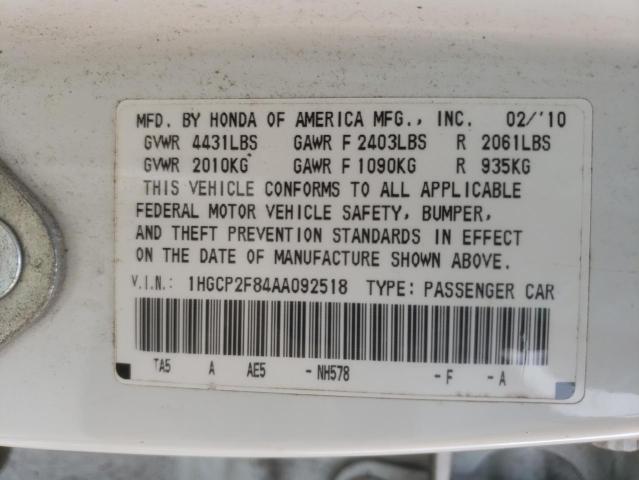 Photo 9 VIN: 1HGCP2F84AA092518 - HONDA ACCORD 