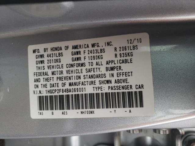 Photo 11 VIN: 1HGCP2F84BA069001 - HONDA ACCORD EXL 