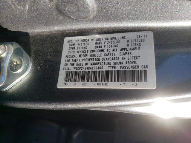 Photo 9 VIN: 1HGCP2F84CA006465 - HONDA ACCORD EXL 