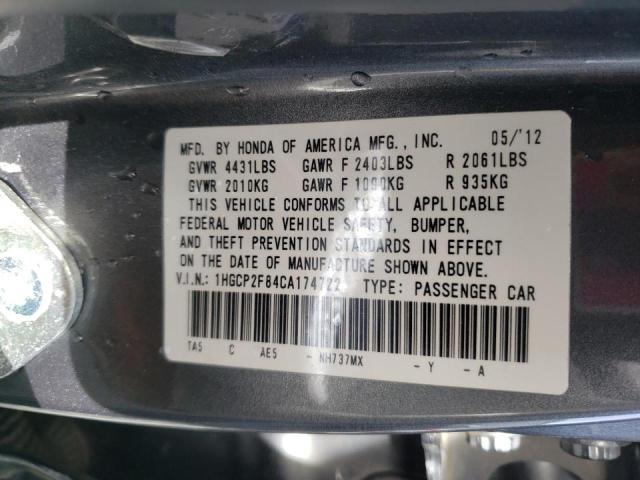 Photo 9 VIN: 1HGCP2F84CA174722 - HONDA ACCORD EXL 