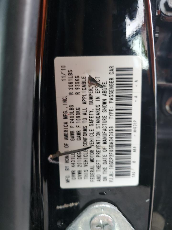 Photo 11 VIN: 1HGCP2F85BA043958 - HONDA ACCORD 