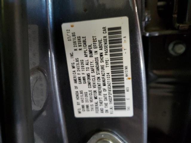 Photo 11 VIN: 1HGCP2F85CA211034 - HONDA ACCORD EXL 