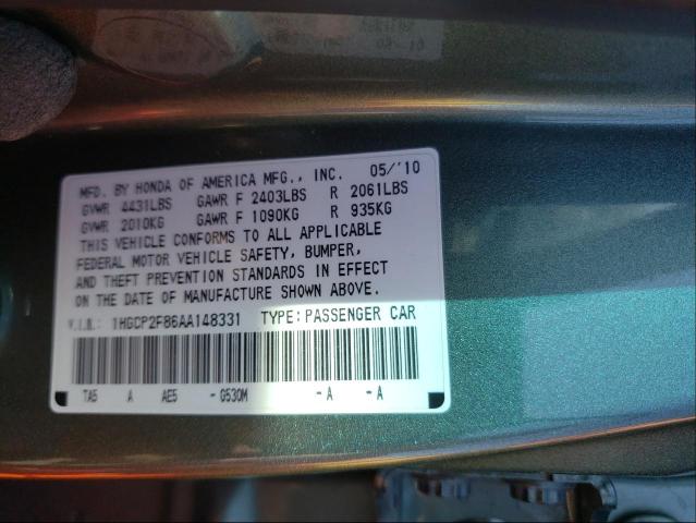 Photo 9 VIN: 1HGCP2F86AA148331 - HONDA ACCORD EXL 