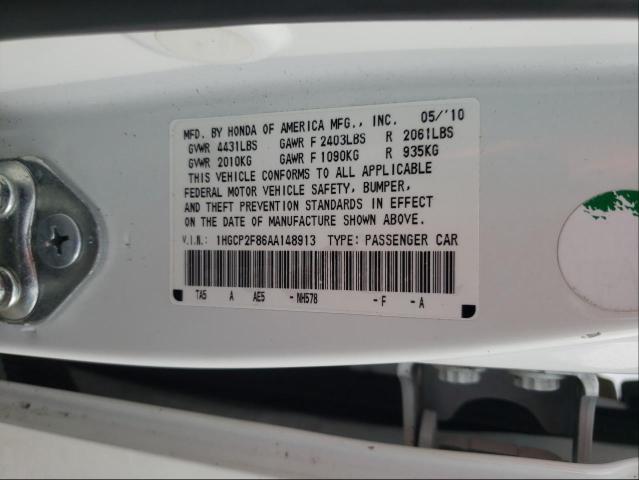 Photo 9 VIN: 1HGCP2F86AA148913 - HONDA ACCORD EXL 