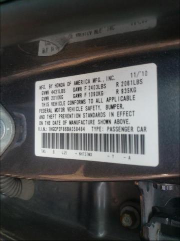 Photo 9 VIN: 1HGCP2F86BA058484 - HONDA ACCORD EXL 