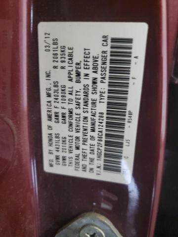 Photo 11 VIN: 1HGCP2F86CA124288 - HONDA ACCORD EXL 