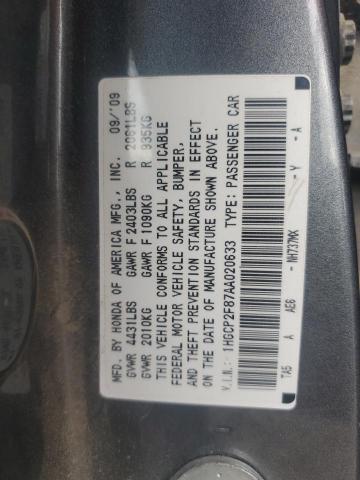 Photo 11 VIN: 1HGCP2F87AA020633 - HONDA ACCORD EXL 