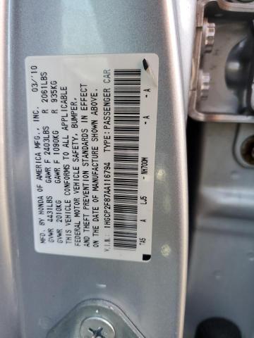 Photo 11 VIN: 1HGCP2F87AA116794 - HONDA ACCORD EXL 