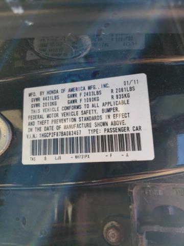 Photo 9 VIN: 1HGCP2F87BA083457 - HONDA ACCORD EXL 