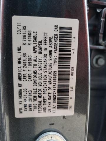 Photo 12 VIN: 1HGCP2F87BA105859 - HONDA ACCORD EXL 