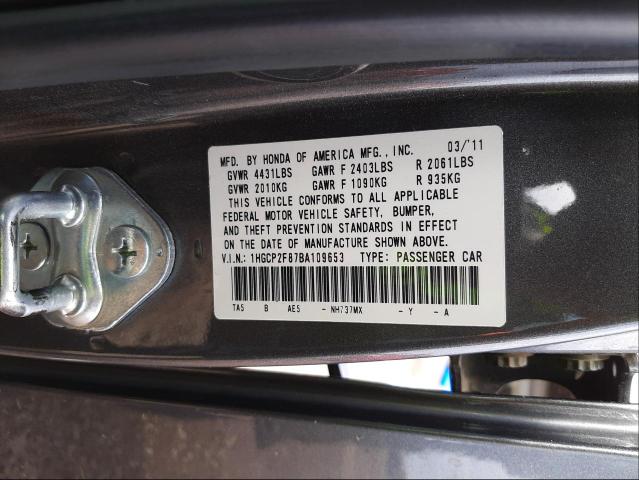 Photo 9 VIN: 1HGCP2F87BA109653 - HONDA ACCORD EXL 