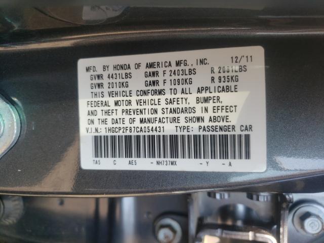 Photo 9 VIN: 1HGCP2F87CA054431 - HONDA ACCORD EXL 