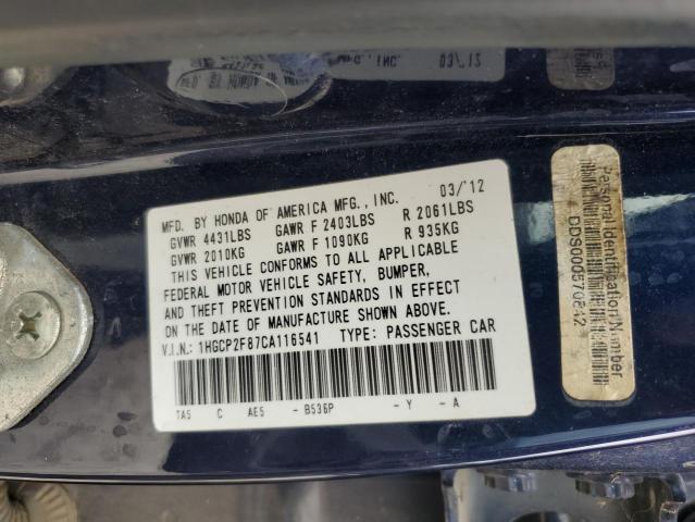 Photo 11 VIN: 1HGCP2F87CA116541 - HONDA ACCORD EXL 