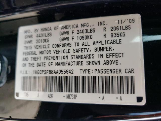 Photo 9 VIN: 1HGCP2F88AA055942 - HONDA ACCORD EXL 