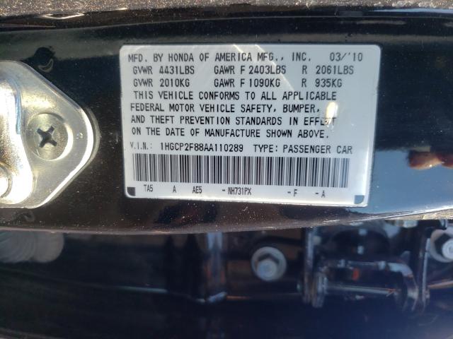 Photo 9 VIN: 1HGCP2F88AA110289 - HONDA ACCORD EXL 