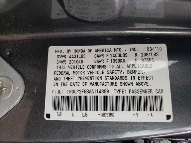 Photo 9 VIN: 1HGCP2F88AA114889 - HONDA ACCORD EXL 