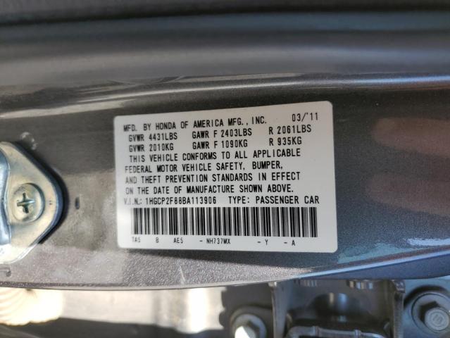 Photo 9 VIN: 1HGCP2F88BA113906 - HONDA ACCORD EXL 