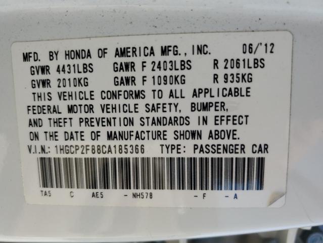 Photo 11 VIN: 1HGCP2F88CA185366 - HONDA ACCORD 