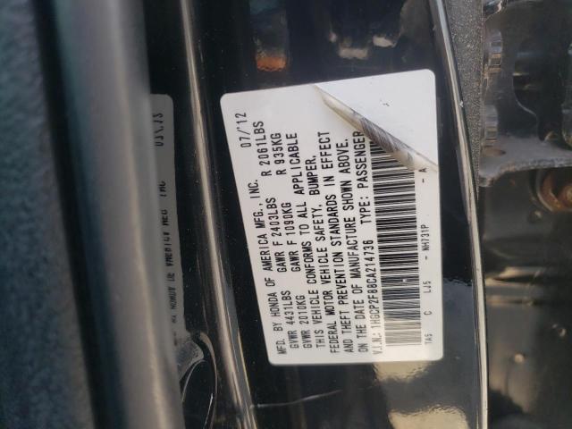 Photo 11 VIN: 1HGCP2F88CA214736 - HONDA ACCORD EXL 