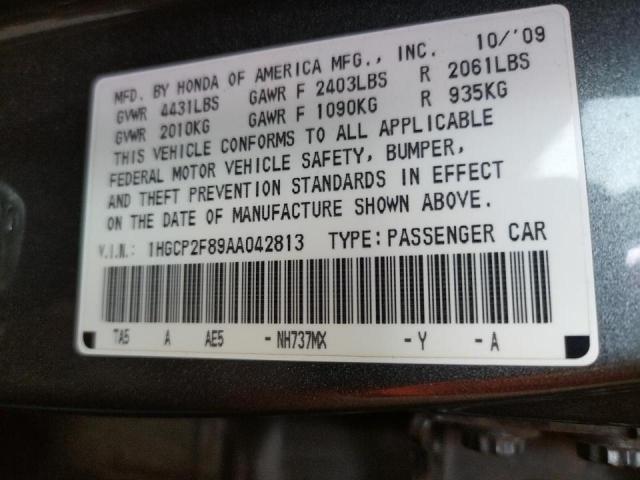 Photo 9 VIN: 1HGCP2F89AA042813 - HONDA ACCORD EXL 