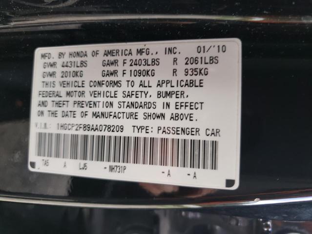 Photo 12 VIN: 1HGCP2F89AA078209 - HONDA ACCORD 