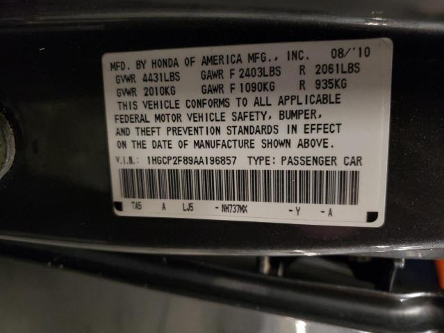 Photo 12 VIN: 1HGCP2F89AA196857 - HONDA ACCORD EXL 