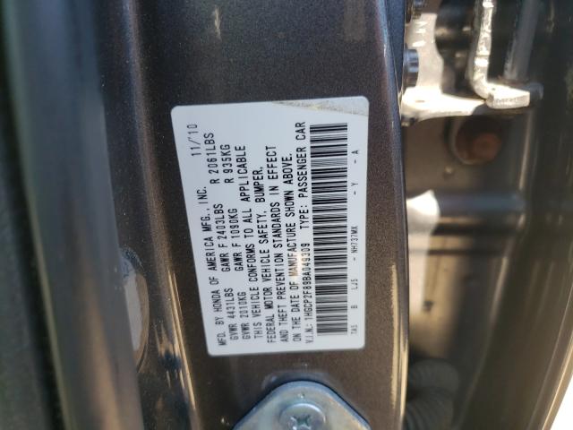 Photo 9 VIN: 1HGCP2F89BA049309 - HONDA ACCORD EXL 