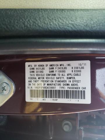 Photo 9 VIN: 1HGCP2F89CA038697 - HONDA ACCORD EXL 