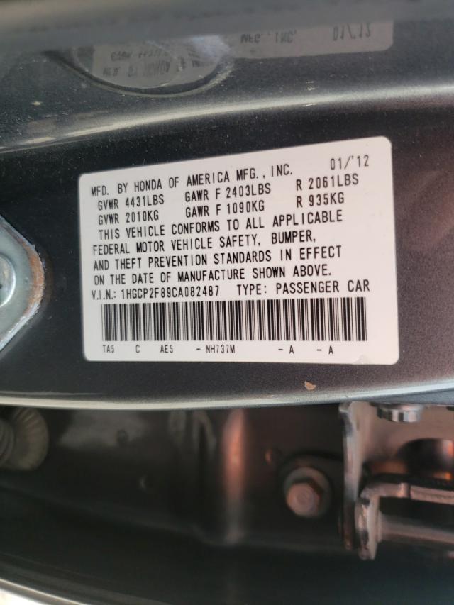 Photo 9 VIN: 1HGCP2F89CA082487 - HONDA ACCORD EXL 