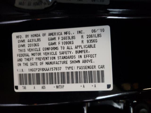 Photo 9 VIN: 1HGCP2F8XAA157937 - HONDA ACCORD EXL 