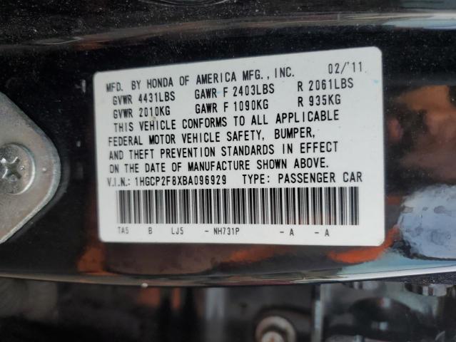 Photo 11 VIN: 1HGCP2F8XBA096929 - HONDA ACCORD EXL 