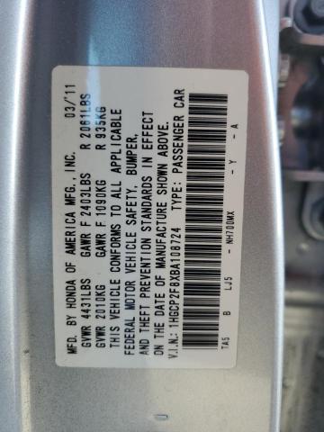 Photo 9 VIN: 1HGCP2F8XBA108724 - HONDA ACCORD EXL 